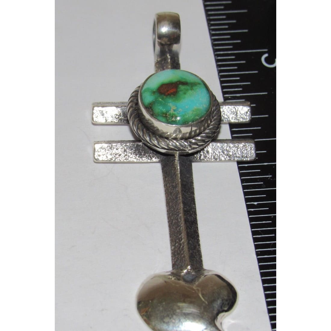 Navajo Tufa Cast Dragonfly Cross Pendant Sonoran Gold