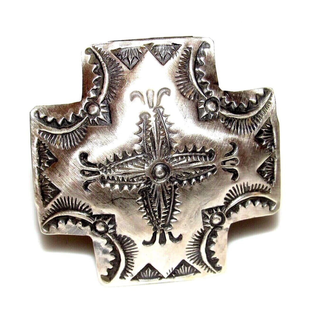 Navajo Vince Platero Concho Cross Adjustable Ring Native