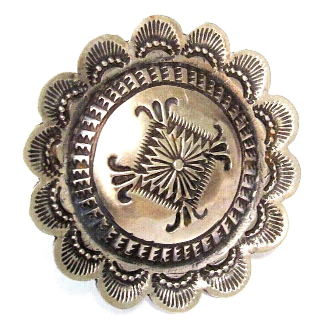 Navajo Vince Platero Concho Statement Adjustable Ring Native