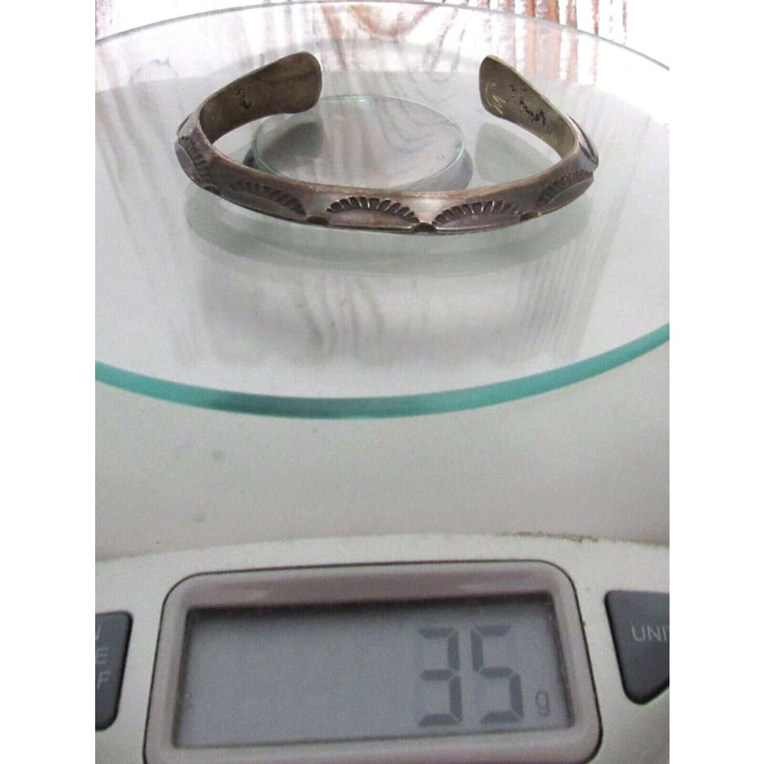 Old Pawn Navajo Carinated Ingot Cuff Bracelet Sterling Silver Native American Native American