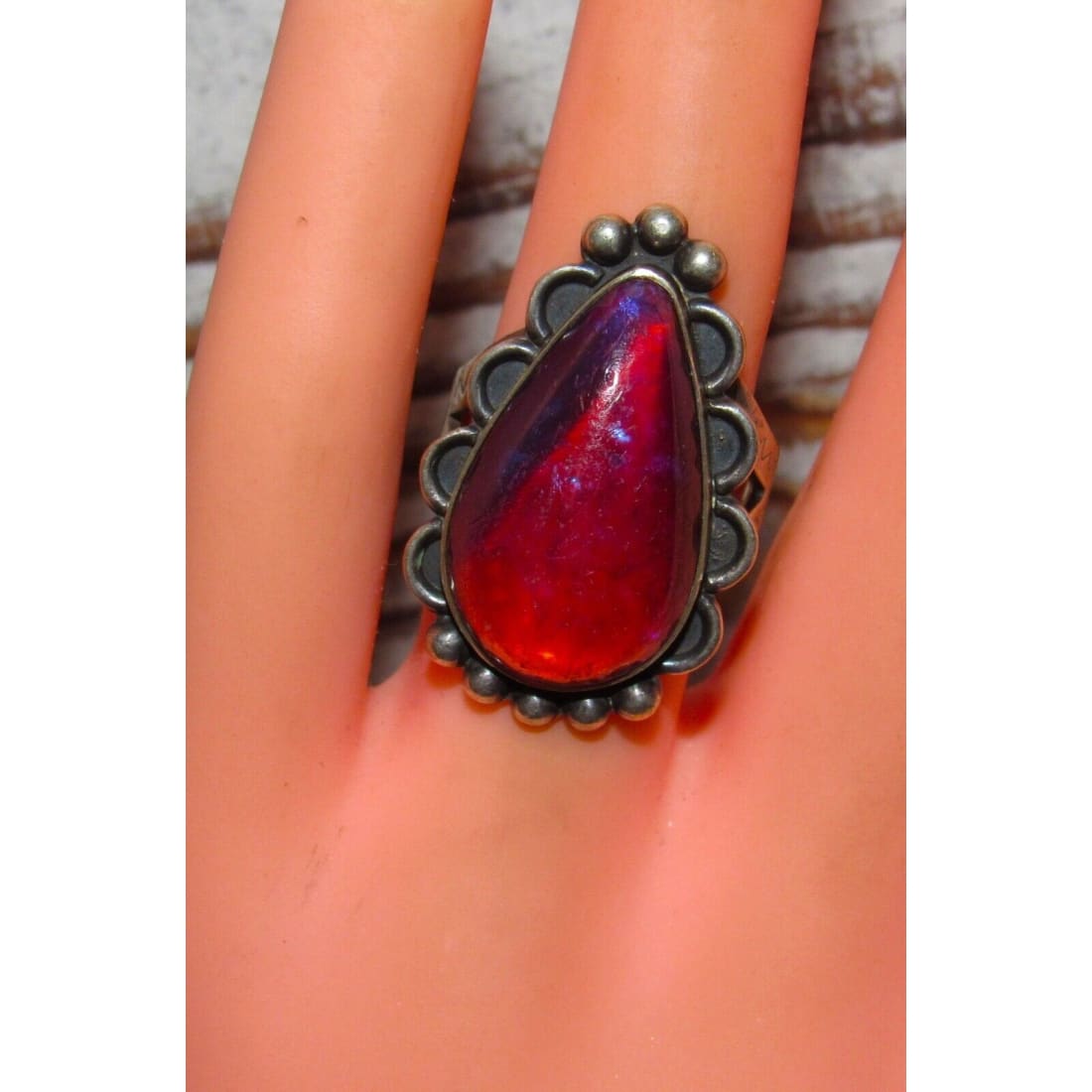 Old Pawn Navajo Dragon Breath Ring Size 6.5 Sterling Silver Fred Harvey Era Old Pawn
