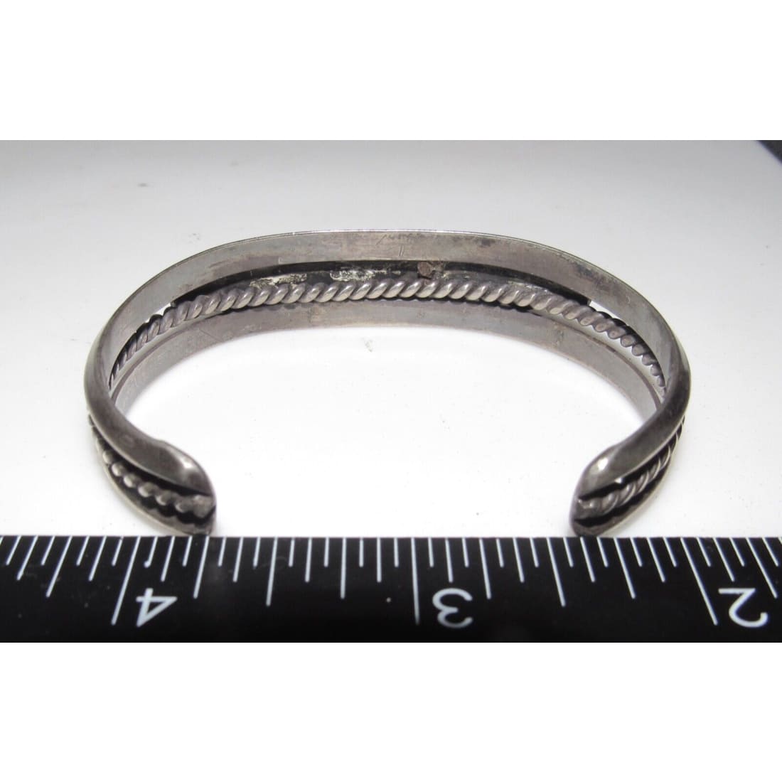 Old Pawn Navajo Turquoise Stacker Cuff Bracelet Sterling