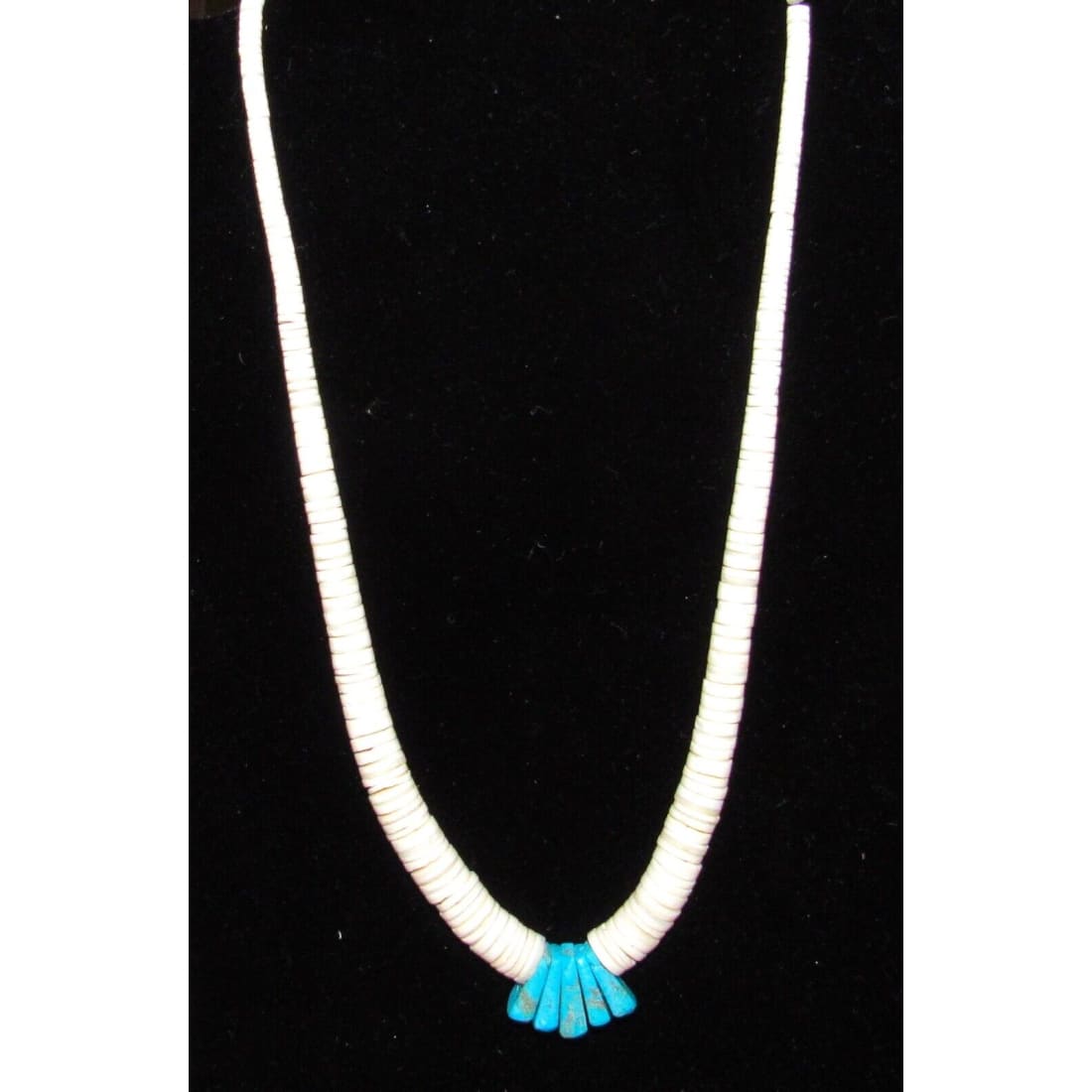 Santo Domingo Heishi Necklace Lupe Lovato White Shell