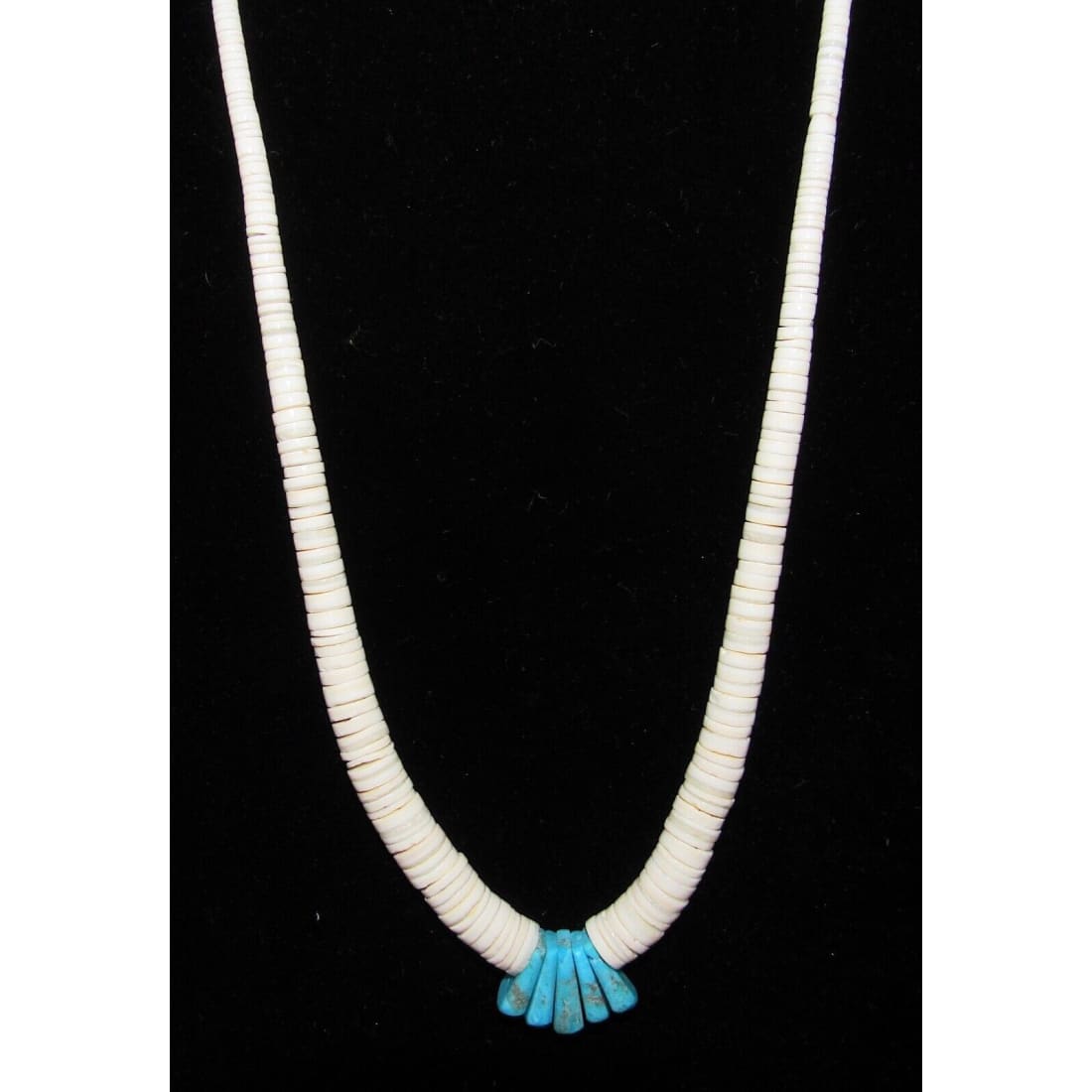 Santo Domingo Heishi Necklace Lupe Lovato White Shell