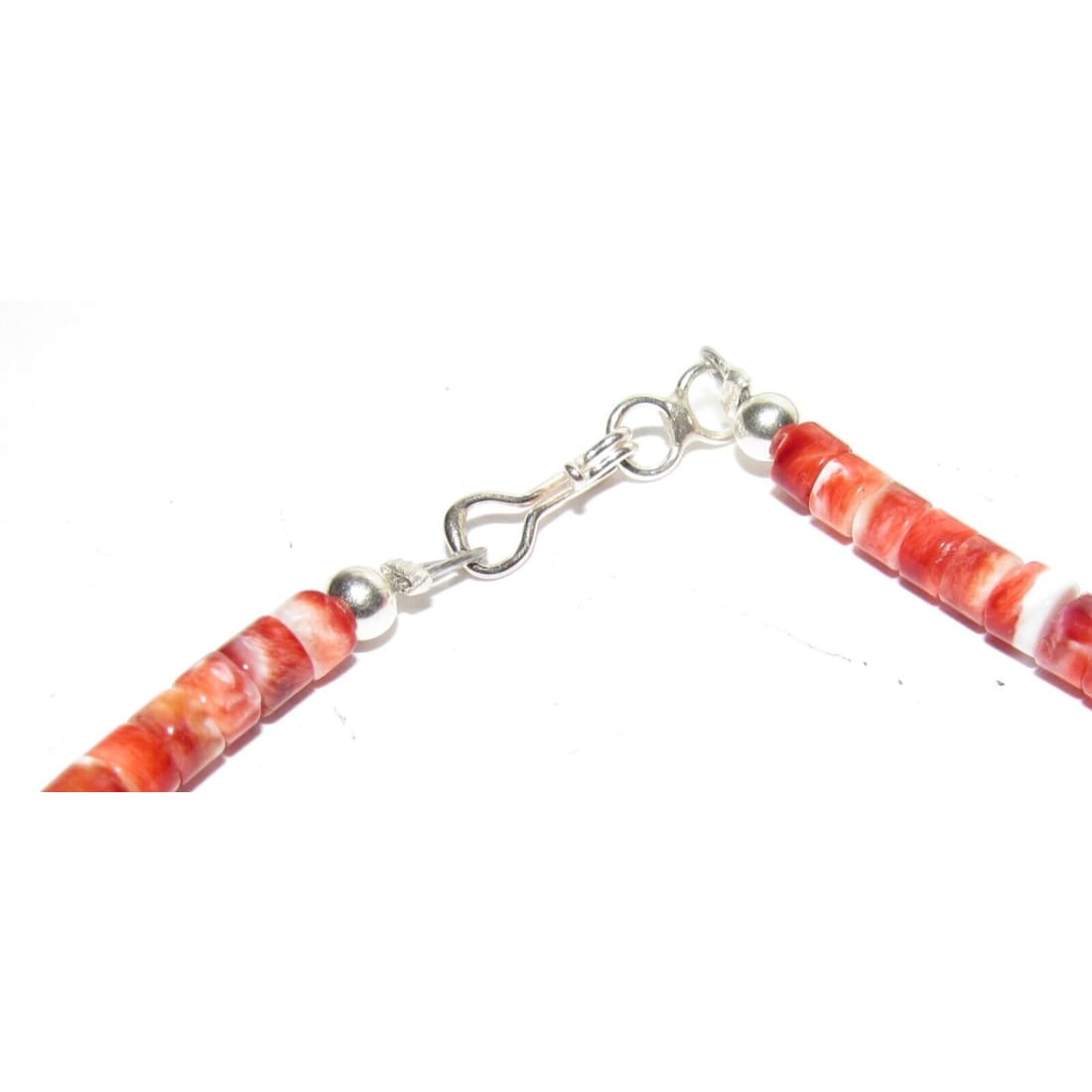 Santo Domingo Red Spiny Oyster Turquoise Heishi Necklace