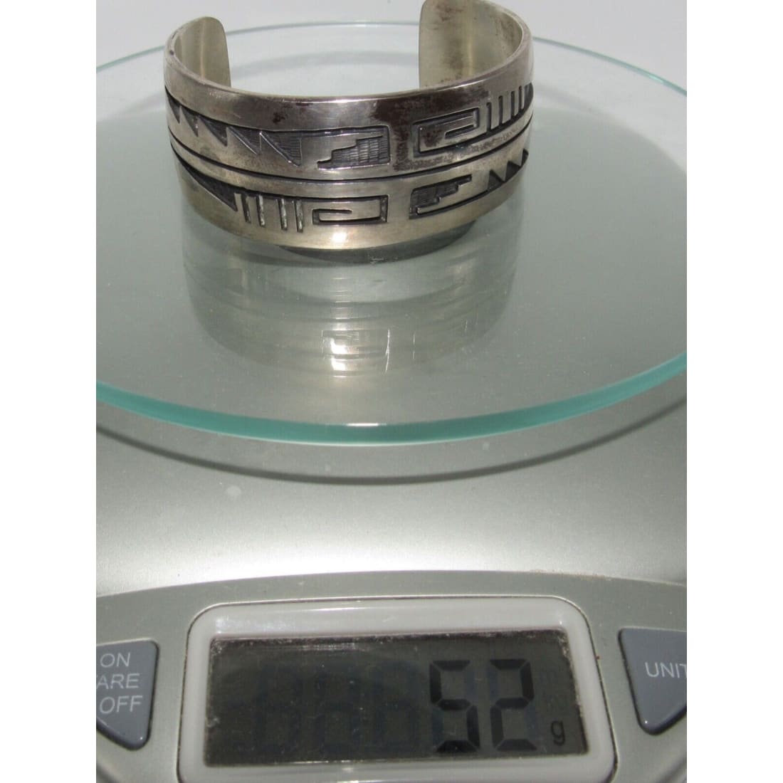 VTG Hopi J. Honyaktewa Cuff Bracelet Sterling Silver Native