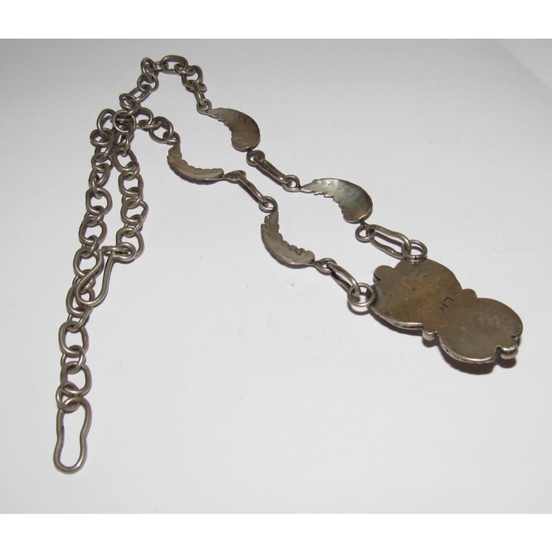 VTG Navajo Choker Necklace Sterling Silver Mother of Pearl