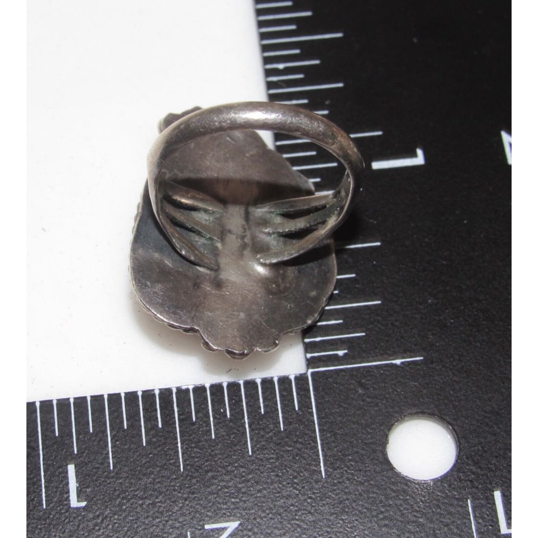 VTG Navajo Fire Agate Ring Size 7 Sterling Silver Native