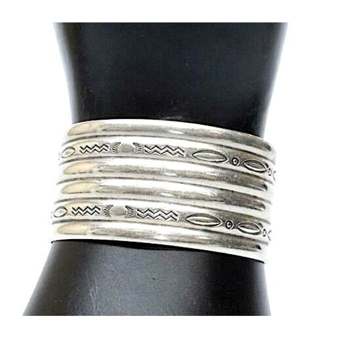 VTG Navajo Sterling Silver Ingot Cuff Bracelet Old Pawn