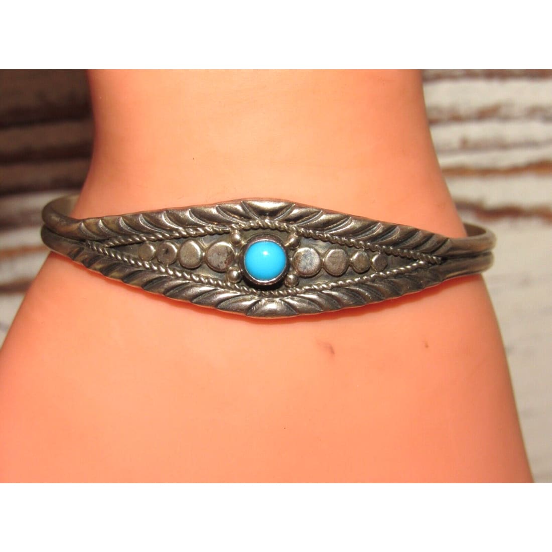 VTG Navajo Virgil Begay Turquoise Cuff Bracelet Sterling