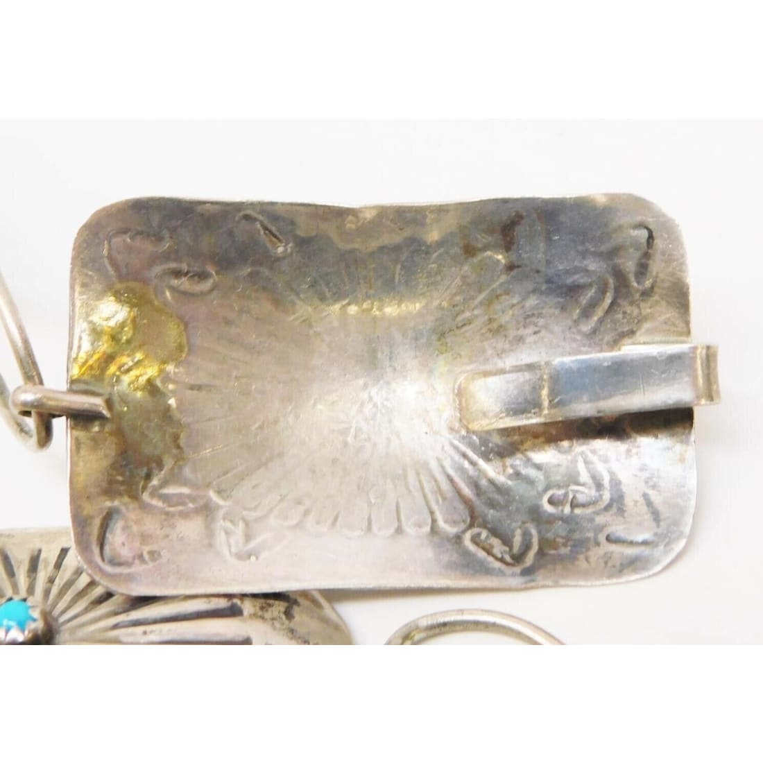 VTG Old Pawn Navajo Sterling Silver Turquoise Concho Belt