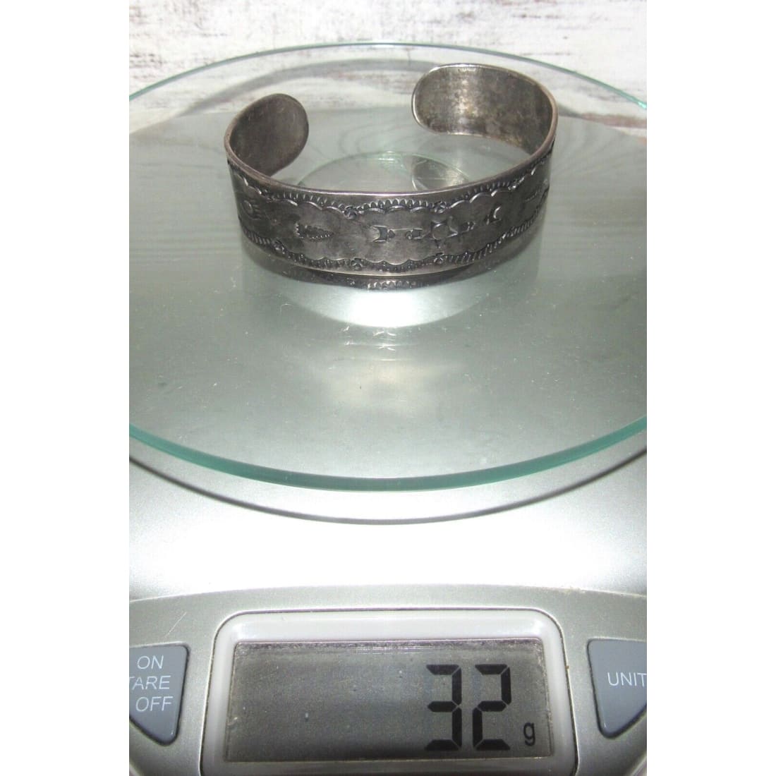 Early Old Pawn Navajo Ingot Cuff Bracelet Hand Stamped Arrows Rare Crica 1900 Native American