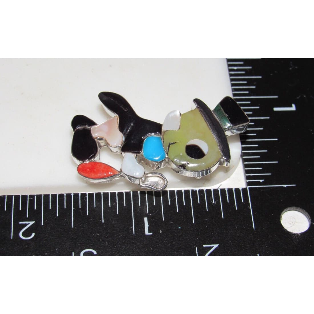 Zuni Jiminy Cricket Pin Pendant Paula Leekity Sterling
