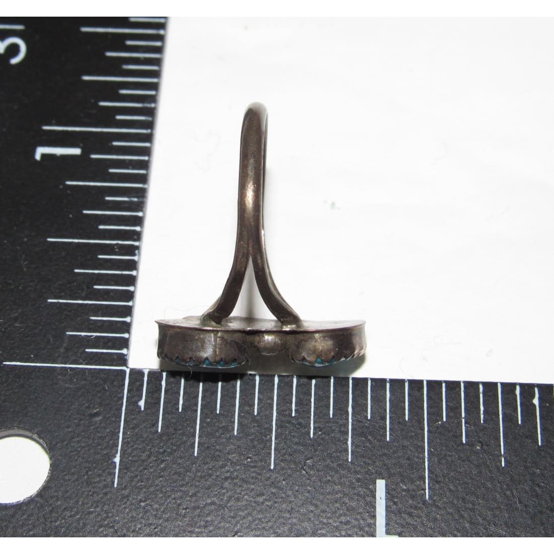 Old Pawn Navajo Turquoise Blossom Ring Size 6 Sterling Silver