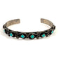 Old Pawn Zuni Turquoise Bracelet Sterling Silver Stacker Cuff Signed
