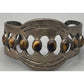 Mexican Taxco MOD Sterling Tiger Eye Collar Necklace & Bangle Bracelet Set