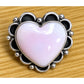 Navajo Pink Conch Heart Ring Sz 8 Sterling Silver Native American