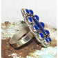 Navajo Lapis Lazuli Cluster Ring Size 10 Sterling Silver Native American