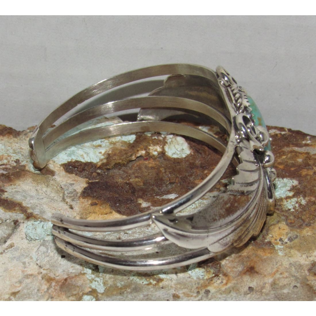 Navajo Royston Turquoise Sterling Cuff Bracelet Native American J Begay