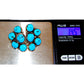 Navajo Kingman Turquoise Half Cluster Post Earrings Sterling Silver J. Yazzie