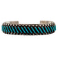 Vintage Zuni Petit Point Turquoise Cuff Bracelet Sterling Silver AV Nastacio