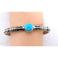 Navajo Golden Hills Turquoise Stacker Cuff Sterling Silver B. Short