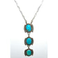 Navajo Royston Turquoise Small Lariat Necklace Sterling Silver
