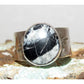 Navajo White Buffalo Ring Sz 8 Sterling Silver Signed
