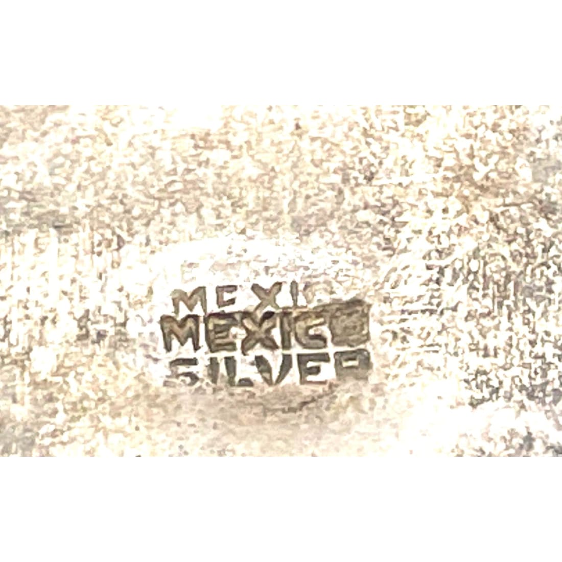 Vintage Pre-Eagle Taxco Mexico Sterling Silver Mexican Jade Panel Bracelet