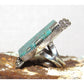 Navajo Kingman Turquoise Pyrite Matrix Ring Sz 6 Sterling Silver Selena Warner