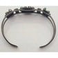 Old Pawn Zuni Turquoise Cluster Cuff Bracelet Turquoise Sterling Silver