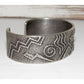 Navajo Monty Claw Tufa Cast Sterling Silver Cuff Bracelet