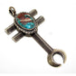 Navajo Tufa Cast Dragonfly Cross Pendant Naja Red Mountain Turquoise