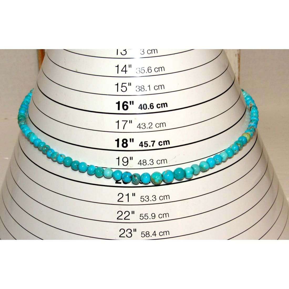 Navajo Blue Royston Turquoise Heishi Bead Necklace