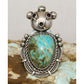 Navajo Kachina Ring Sz 10 Turquoise Mountain Sterling Bennie Ration Signed