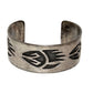 Vintage Navajo Sterling Silver Bear Paw Men Cuff Bracelet J Nelson 55g