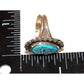 Navajo Kingman Turquoise Statement Ring Sz 7 Sterling Silver Signed Native