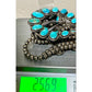 Vintage Navajo Squash Blossom Necklace Royston Turquoise Sterling Silver 256G R Willie