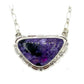Navajo Purple Charoite Bar Necklace Sterling Silver A. Lee