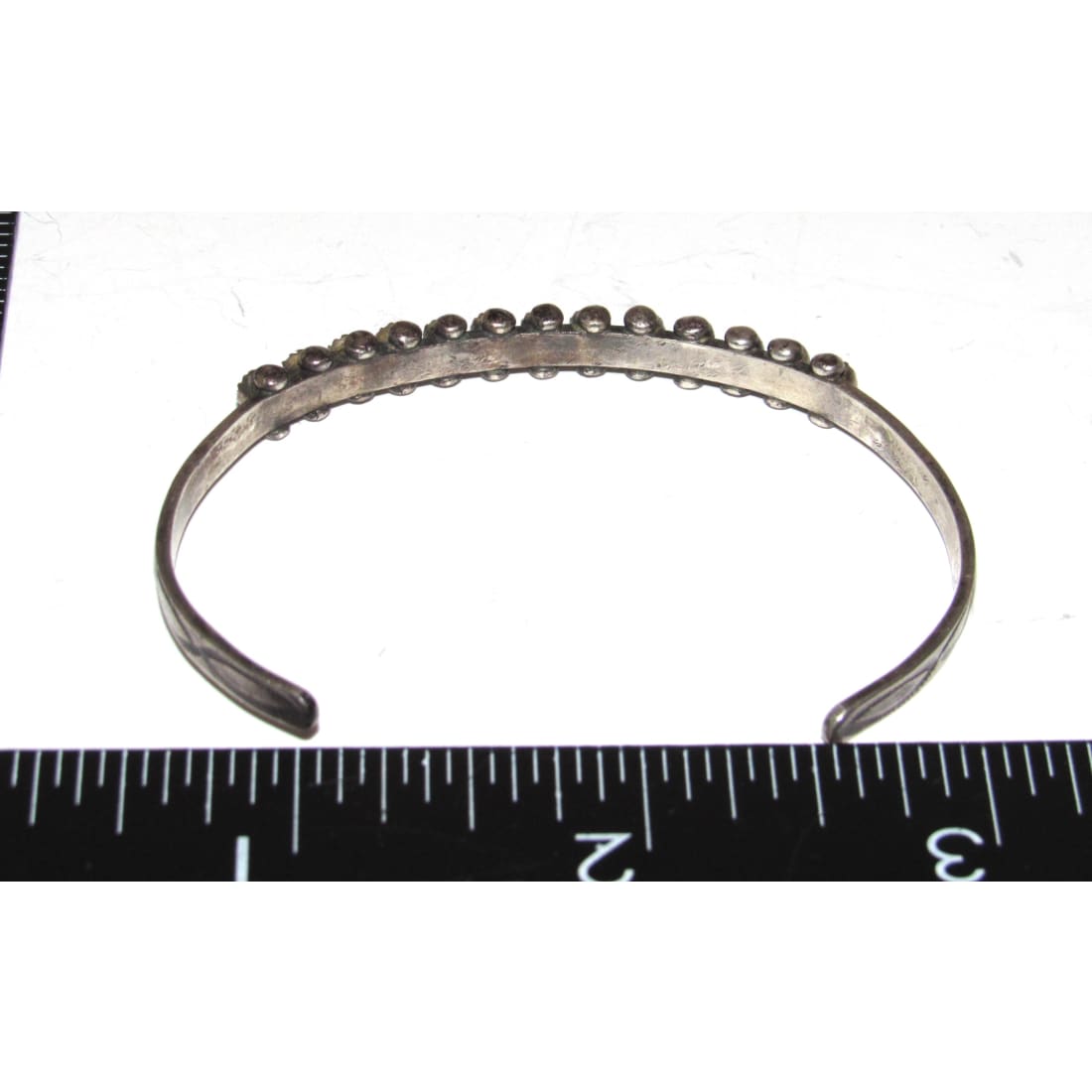 Vintage Zuni Snake Eye Turquoise Cuff Bracelet Ingot Sterling Old Pawn Stacker