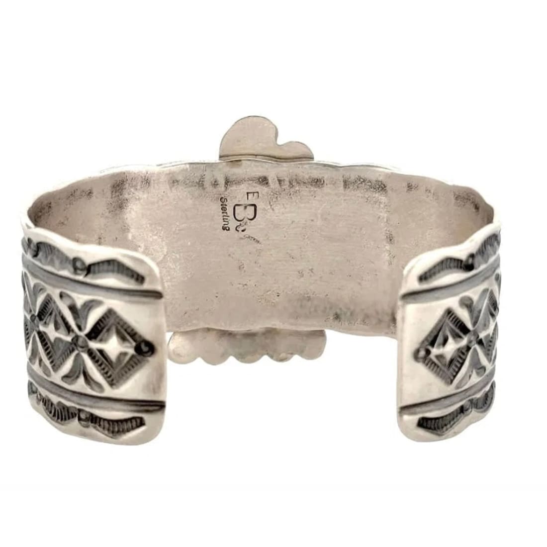 Vintage Navajo Men Thunderbird Cuff Bracelet Sterling Silver 60g