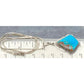 Navajo Pilot Mountain Turquoise Pendant Sterling Silver Necklace Arkie Nelson