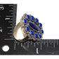 Navajo Lapis Lazuli Cluster Ring Size 10 Sterling Silver Native American