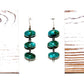 Navajo Rolled Turquoise & Sterling Beads Dangle Earrings