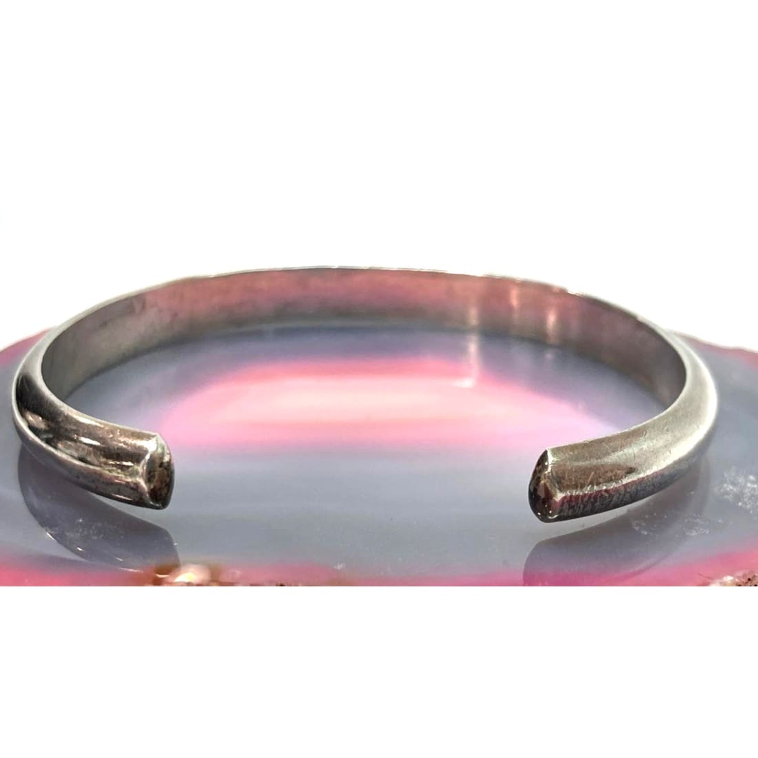 Vintage Navajo Carinated Stacker Cuff Bracelet Ingot Sterling Silver