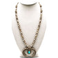 Vintage Navajo Squash Blossom Naja Necklace Sterling Silver Turquoise Navajo Pearls