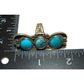Navajo Kingman & Number 8 Turquoise Ring Sz 7 Sterling Silver Signed