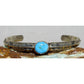 Navajo Golden Hills Turquoise Stacker Cuff Sterling Silver B. Short