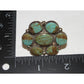 Vintage Navajo Royston Turquoise Cluster Ring Sterling Silver Sz 8 Signed