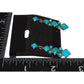 Vintage Navajo Turquoise Cluster Sterling Silver Dangle Earrings Native Signed